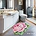 USTIDE Modern Style Rug Soft Rose Rug Handmade Rug Anti-Slip Area Carpet Living Room Rug Kitchen Mats Bedroom Rug 3x2