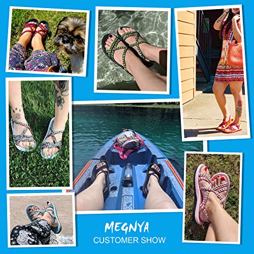 MEGNYA Women's Comfortable Sandals with Arch Support, Wadable Hiking