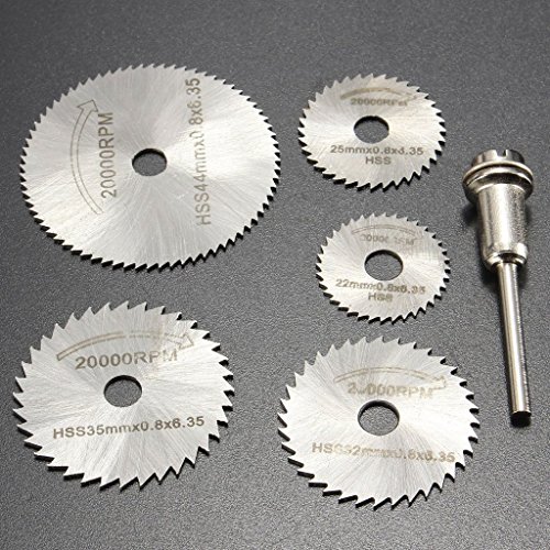 image for ZFE 2 Sets HSS Saw Blades Rotary Tool Circular Saw Blade Mandrel -1/8