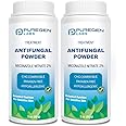 Puregen Labs Antifungal Powder with 2% Miconazole Nitrate for Common Fungal Infections Including Athlete’s Foot, Jock Itch and Ringworm, Talc Free, 3 oz (85g)