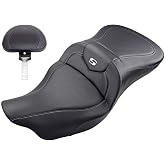Saddlemen SADDLEMEN 0801-1193 808-07B-185BR Road Sofa Carbon Fiber Seat W/Backrest 08+ TOURING MODELS BLACK CARBON FIBER