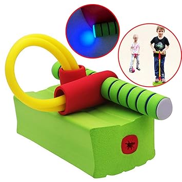 Coxeer Jumping Toy for Kids Foam Jumper Fun and Safe Squeaky Sound Jumping Stick