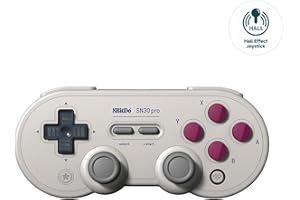 AKNES 8Bitdo SN30 Pro Bluetooth Controller, Hall Effect Joystick Update, Gaming Controller Compatible with Apple, Switch, Windows, Steam Deck, Android and Raspberry Pi - G Classic Edition