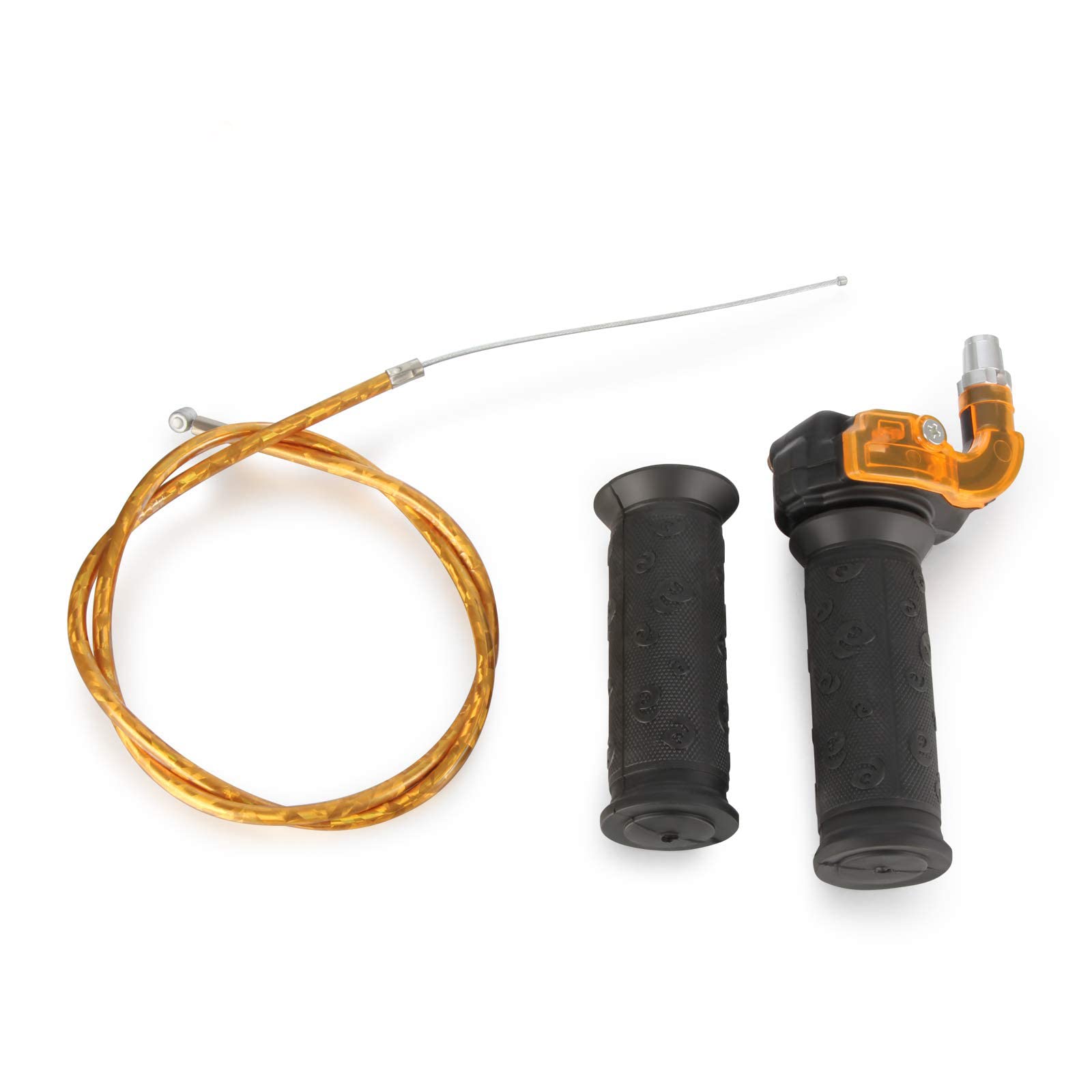 Madlife Garage 22mm Soft Rubber Hand Grips Twist Throttle Cable For 47cc 49cc Mini Moto Bike Dirt Bike Quad