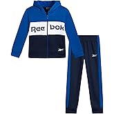 Reebok Toddler Boys Tracksuit Set - 2 Piece Cozy Fleece Zip Up Toddler Sweatshirt Hoodie and Boys Jogger Sweatpants Set