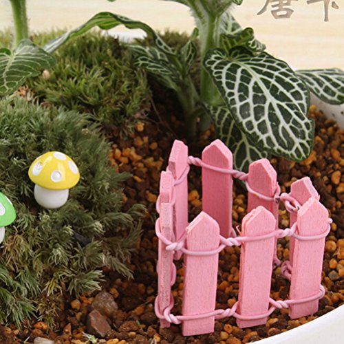VT BigHome Retail 10 colors fence miniatures fencing fairy garden gnome moss terrariums resin crafts decorations for home and garden kawaii