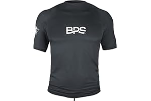 BPS Rashguard for Men Long Sleeve Short Sleeve Rash Guard Sun Protection Shirt UPF Quick Dry Men’s Swim Shirt Fishing Surfing