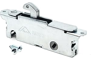 FASCO Patio Sliding Door Mortise Lock Replacement - Heavy Duty - 45 Degree Keyway - 3-11/16"" Screw Holes - Made in Canada, S