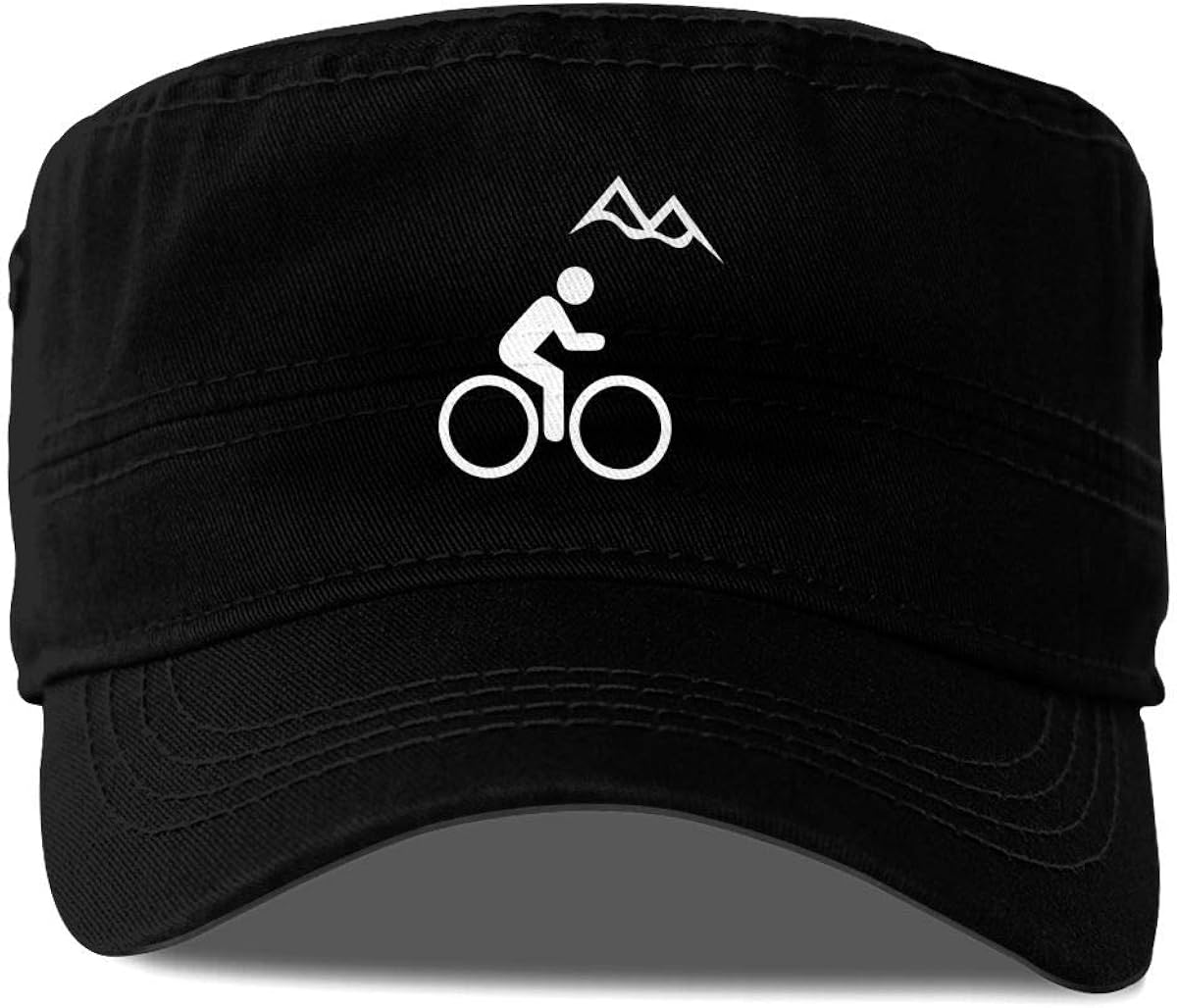 Mountain Bike Flat Top Hats Adjustable Baseball Caps Black at Amazon