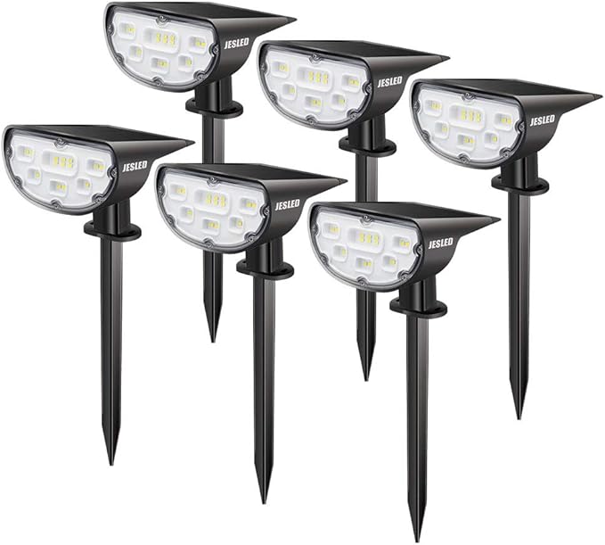 JESLED 14 LED Landscape Spotlights, Outdoor Solar Powered