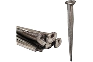 ANTIQUE HARDWARE DEPOT 1.5”- CLINCH ROSE HEAD Nails - Metallic Color - Antique rustic restoration accent nails for hanging, furniture, cabins, shutters, flooring – Decorative clavos nails – Distinct SQUARE HEAD Nail 1.5 in