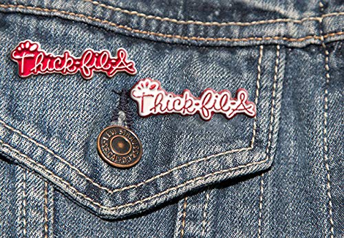 THICK-FIL-A Enamel Pin | Enamel Pins for Backpacks, Hat pins, Meme Pins, Cool Pins, Cute Pins, Button Pins (Red text)