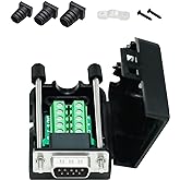 DTECH DB9 Breakout Connector to Wiring Terminal Board DB-9 Male RS232 Serial Adapter Solderless Module with Screw Terminals B