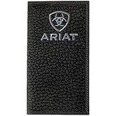 ARIAT Western Wallet Mens Rodeo Slim Embroidered Logo Black A3556201