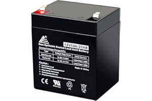 ECI Power 12V 5AH VRLA AGM 12V 5AH Rechargeable Battery for LiftMaster 485LM/Craftsman 53918/Chamberlain 4228 Garage Door Opener, Security Alarm, etc
