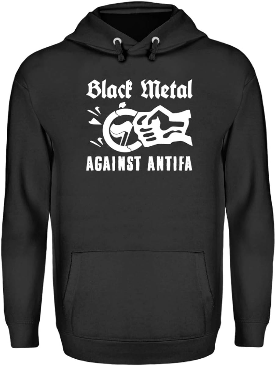 Generic Black Metal Against Antifa Unisex Hoodie Amazon Co Uk Clothing
