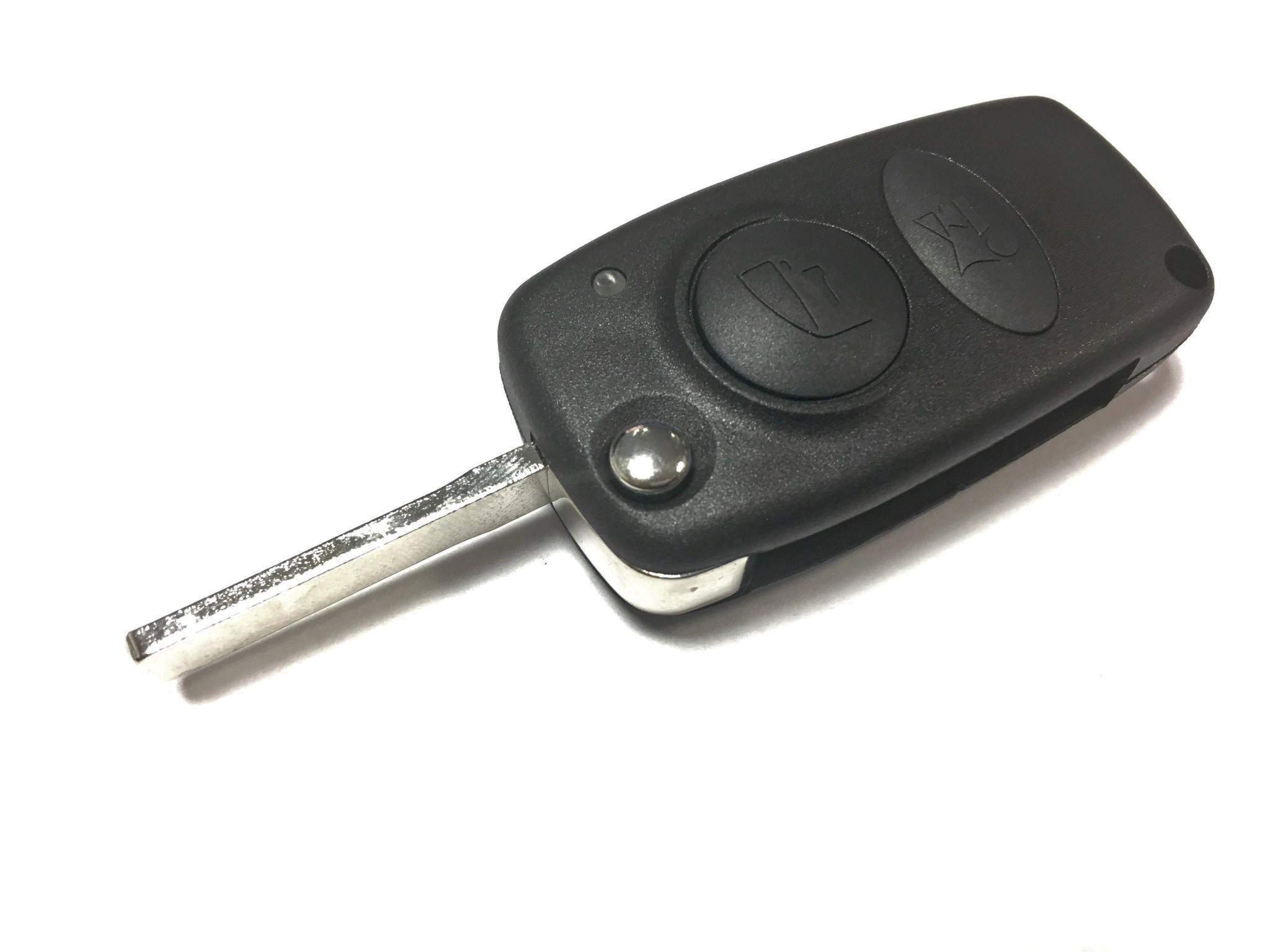 Key Shell Replacement Accessories Key Cover 2 Buttons Compatible With Alfa Romeo 147-156 - 159-166 - GT