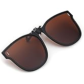 FEISEDY Polarized Clip On Sunglasses Over Prescription Glasses Men Women Fit Flip Up B4177