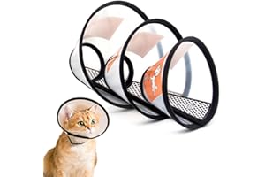 Konnfeir Cat Cone Collar 3PCS Adjustable Protective Collar for Pet Cat,Recovery E-Collar Wound Healing (3PCS)