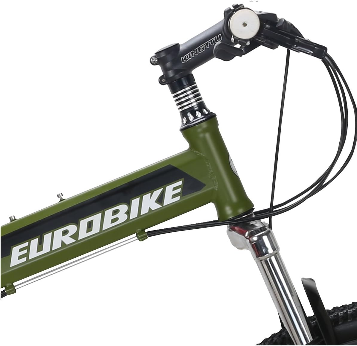 Eurobike Mountain Bike G4 Bicycle 26 Inches Wheels 21 Speed Dual Suspension Spoke Wheel Folding Bicycle Green