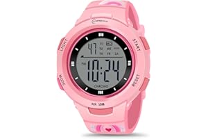 CakCity Kids Watches Digital Sport Watches for Girls Outdoor Waterproof Watches with Alarm Stopwatch Leisure Child Wrist Watch Ages 5-10