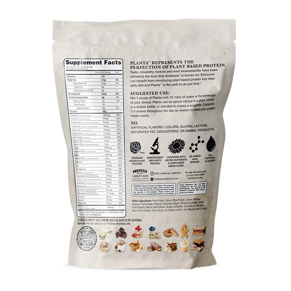 Ambrosia Planta Premium Organic PlantBased Protein Vegan & Keto