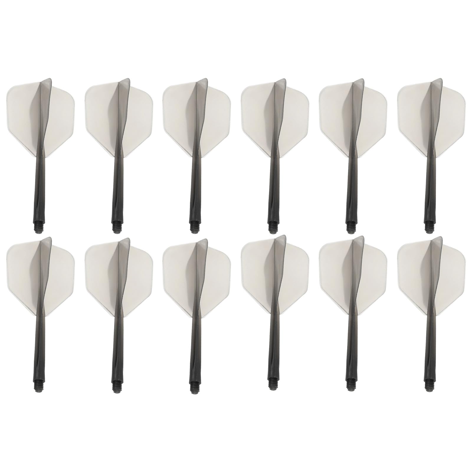PATIKIL Integrated Dart Shaft & Flights, 9 Pack 2BA Durable Plastic Dart Flight Set, Grey