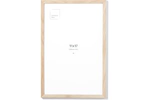 Opposite Wall - 11x17 in - Natural Solid Oak Wood Picture Frame - Lightweight, Versatile & Shatterproof - Wall Hanging Poster or Photo Frame - Wall Decor for Office, Gallery & Home