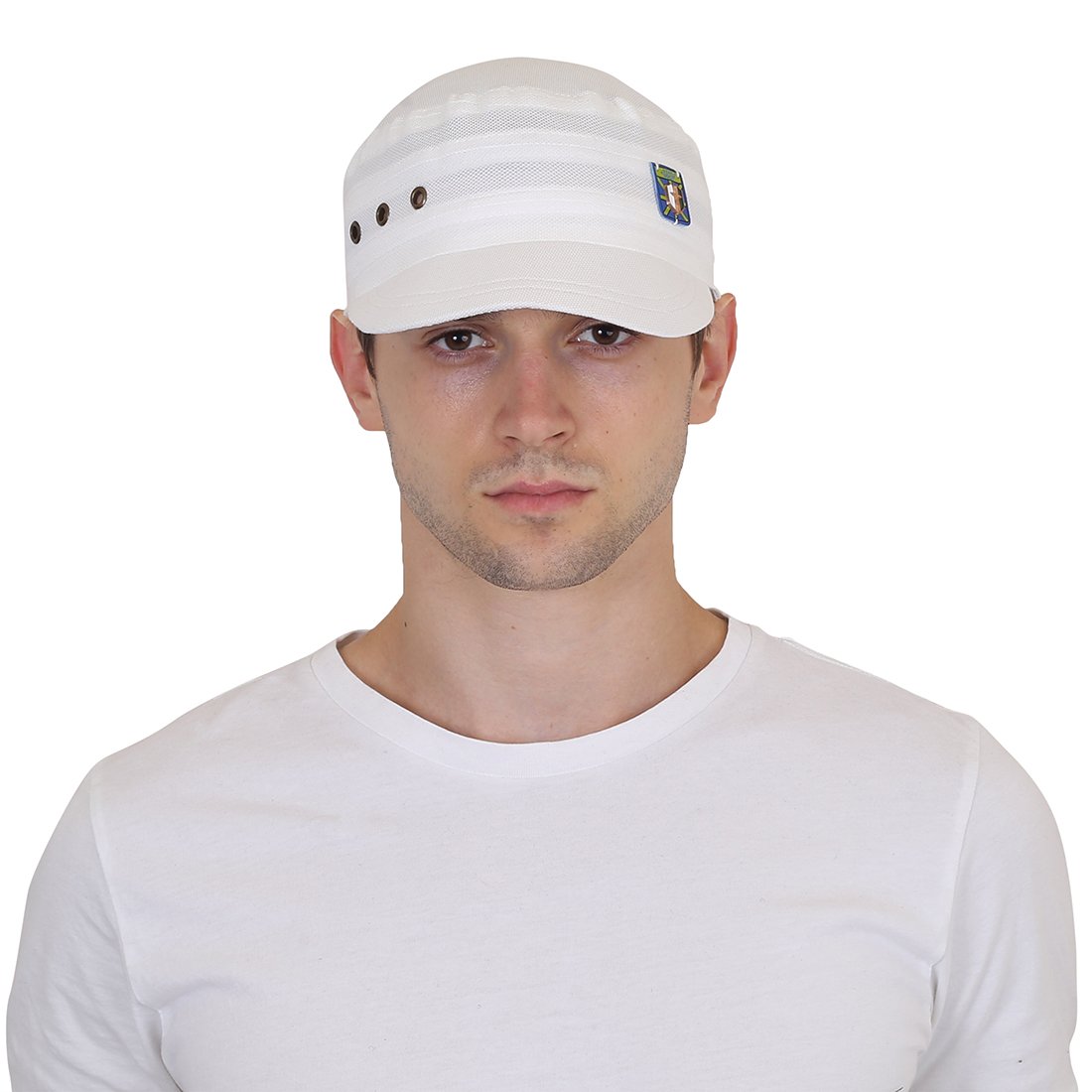NEON ROCK Men and Women Foldable Pure Cotton Pocket Cap for All Sports and Outdoor Activities, Easy to Carry Free Size (in, Alpha, Free Size, Brown Dori Cap and White Pocket Cap) 4