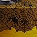 NKIPORU 54 x 72 Inch Halloween Spider Web Tablecloth Decoration Cobweb Lace Tablecloth Festive Party Supplies for Halloween Parties, Décor, Dinner & Spooky Meals, Black