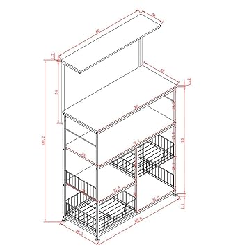 IG Bastidor de Almacenamiento Adecuado para la Cocina Oficina en ...