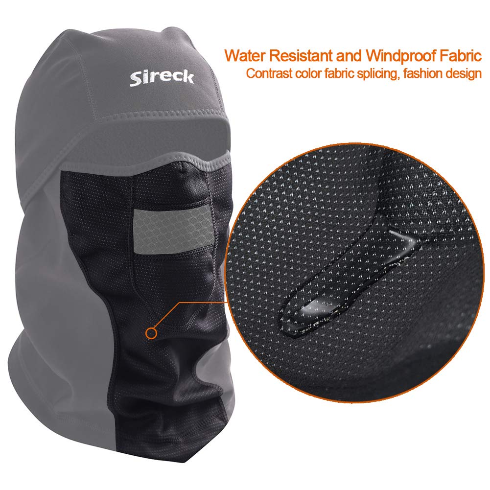 Sireck Cold Weather Balaclava Ski Mask, Water Resistant and Windproof