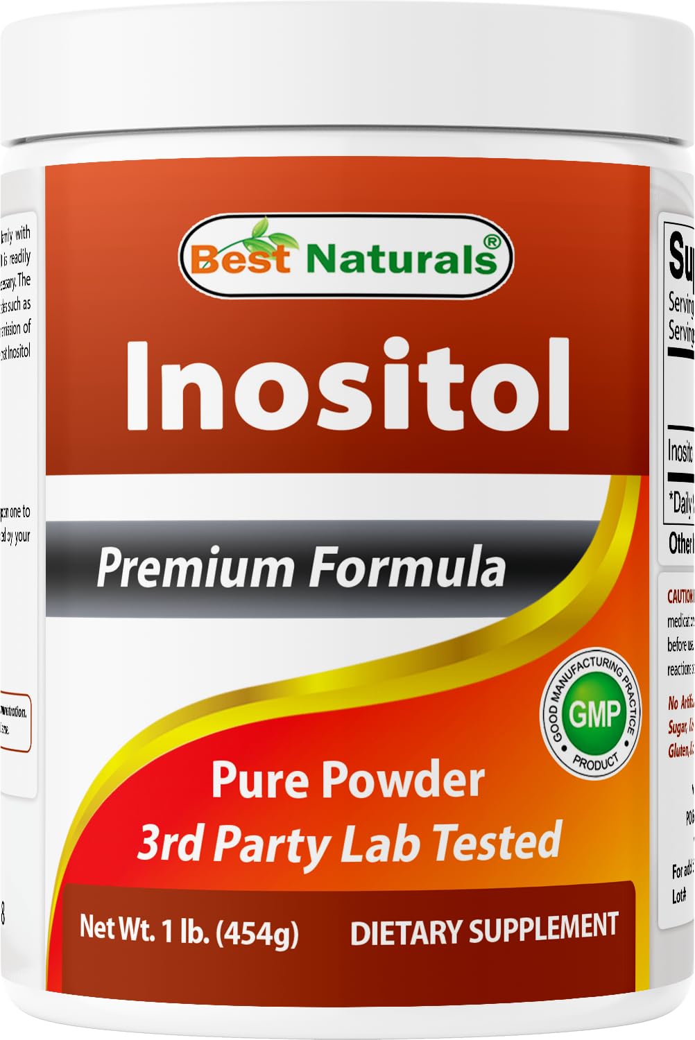 Best Naturals Inositol Pure Powder, 1 Pound (1 LB (Pack of 1))