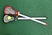 Kids Lacrosse Sticks - 2 Sticks (30 Inches) & 1 Ball - Soft Mesh Pockets, Durable Plastic Handles, & Large Head Design