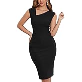 MUXXN Women's Retro 1950s Style Sleeveless Slim Business Pencil Dress