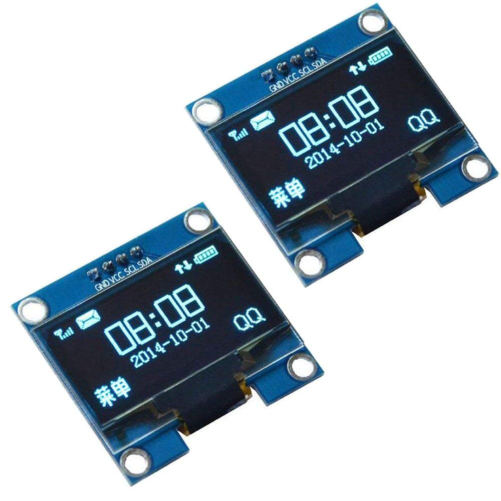 DollaTek 2Pcs 1.3" IIC I2C Serial 128x64 SSH1106 OLED LCD Display LCD Module for Arduino AVR PIC STM32 - Blue font