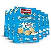 Loacker Quadratini Vanilla Wafer Cookies, 30% Less Sugar, Non-GMO, 6-Pack