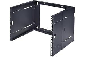 StarTech.com 2-Post 8U Wall Mounted Rack, Adjustable Depth up to 16in, for 19-inch Server/Data/Networking Equipment, Max 88lb