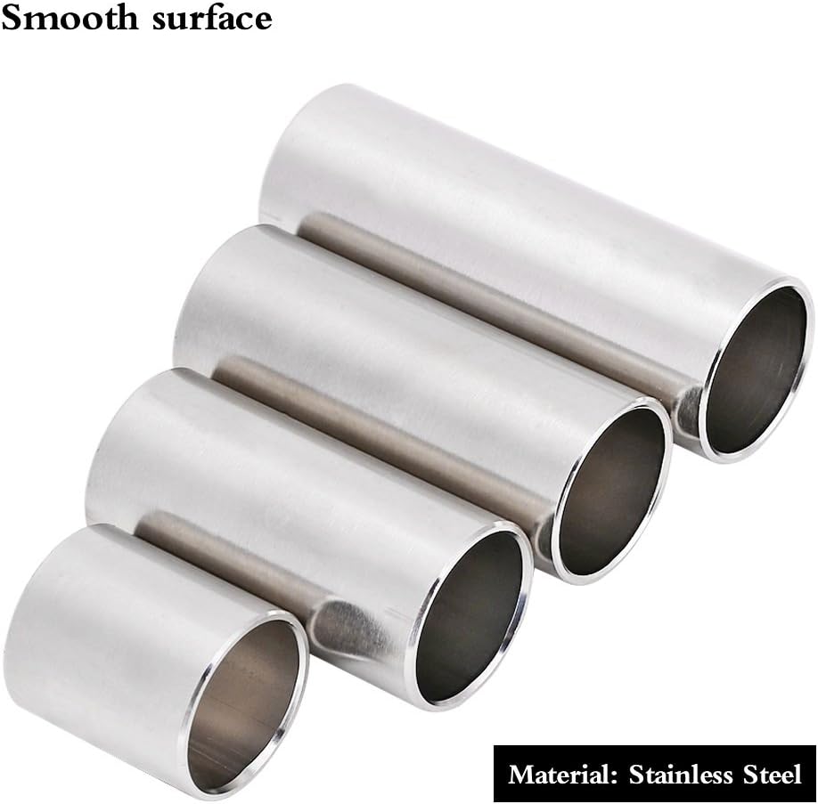 4PCS Guitar Slides Set Professional Stainless Steel Slides Hard Chrome