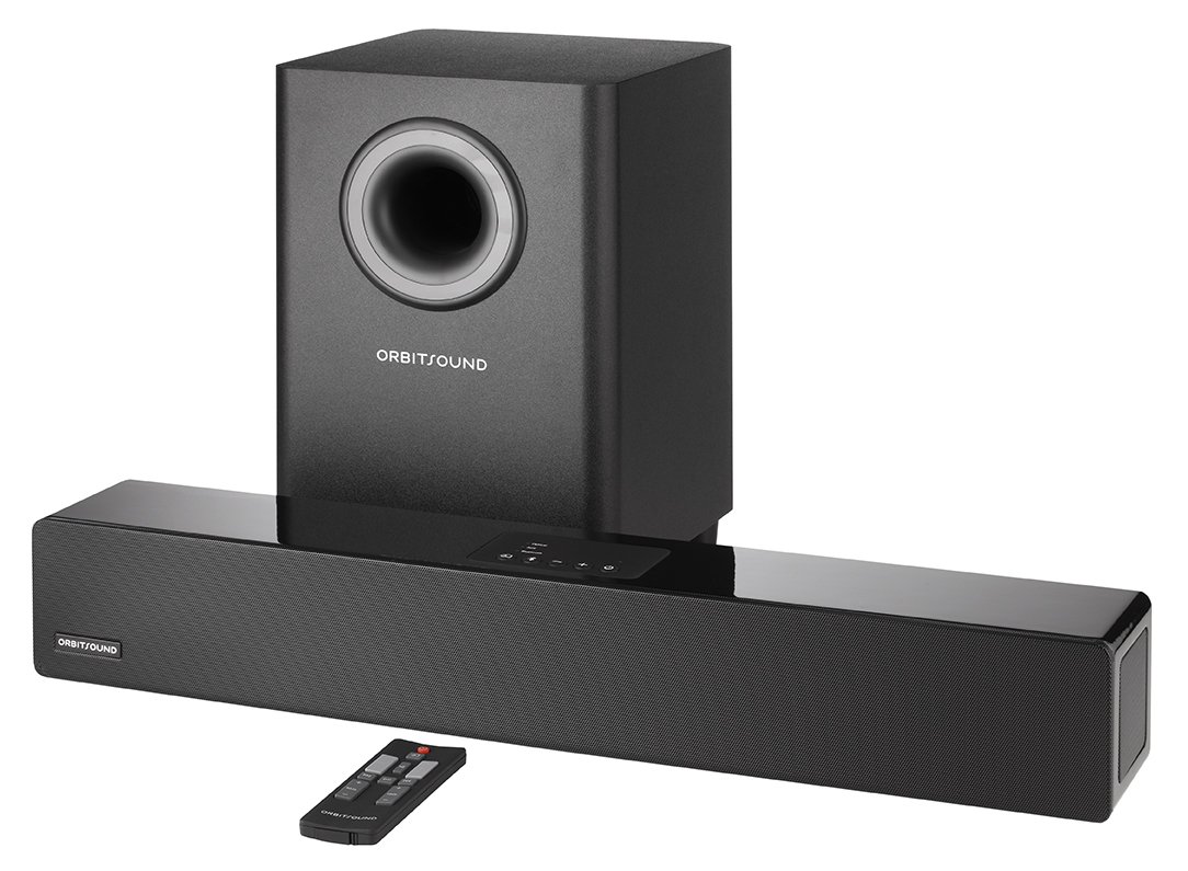 OrbitSound M12 Bluetooth Soundbar with Wireless Subwoofer Black