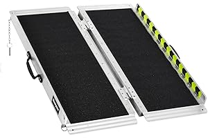 Huayaw Wheelchair Ramp 3FT, Anti-Slip Aluminum Folding Handicap Portable Ramp, Wheelchair Ramps for Home Steps, Stairs, Doorways, Scooter Ramp