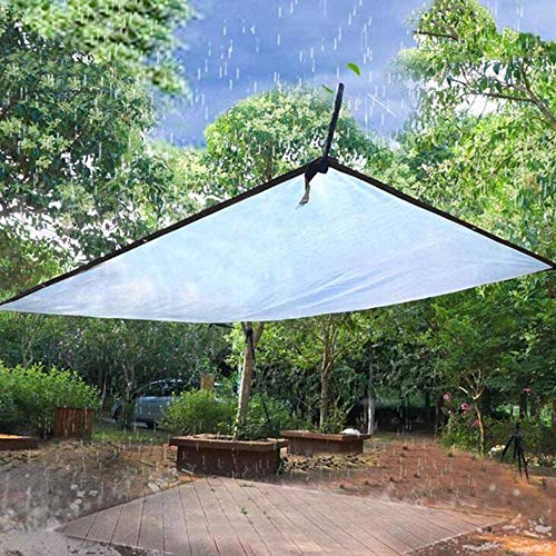 AITREASURE 6.5ft×10ft Tarpaulin Transparent Waterproof Clear Tarps with Grommets 12 Pieces Ball Bungee Cords 6 Inch for Plants Greenhouse, Pet Hutch Roof
