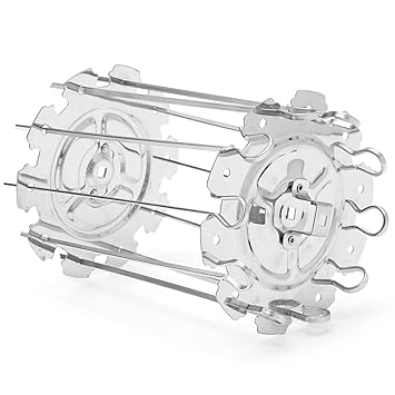 BBQ Stahl Metall Bräter Rotisserie Spieße Nadel Käfig Ofen Kebab Maker Grill