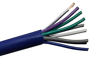 Bass Rockers 9 Wire Conductor 18 Gauge 4-Channel Super Flex 9 Speaker Wire Speed Cable Hiding Speaker Wire Car Speaker Wire- 20 Feet Speedwire Multi Channel Cable