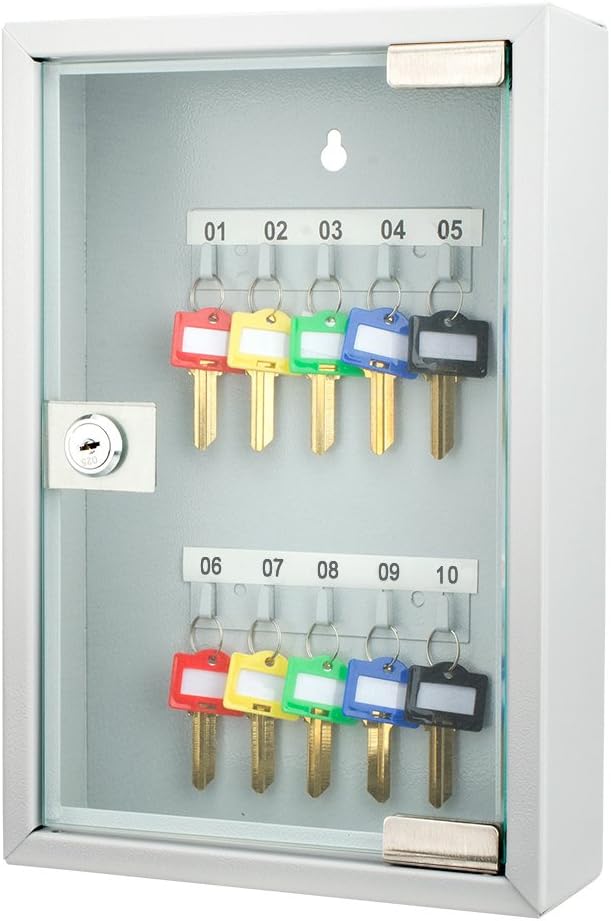 New Barska Key Cabinet Lock Box with Glass Door (10 Keys)