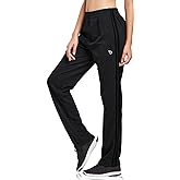 baleaf Women's Track Pants Athletic Jogging Sweatpants Zipper Pockets Warm-Up Sports Running Pants