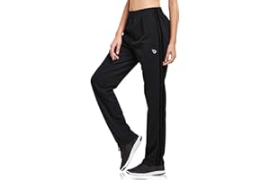 baleaf Women's Track Pants Athletic Jogging Sweatpants Zipper Pockets Warm-Up Sports Running Pants