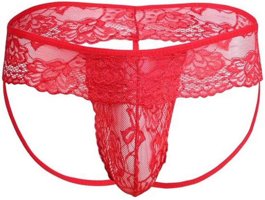 Men Lace G-String Bikini Briefs,JKioleg Lows Waist Knickers Imitation Knickers Underpants Short Panties for Members Day
