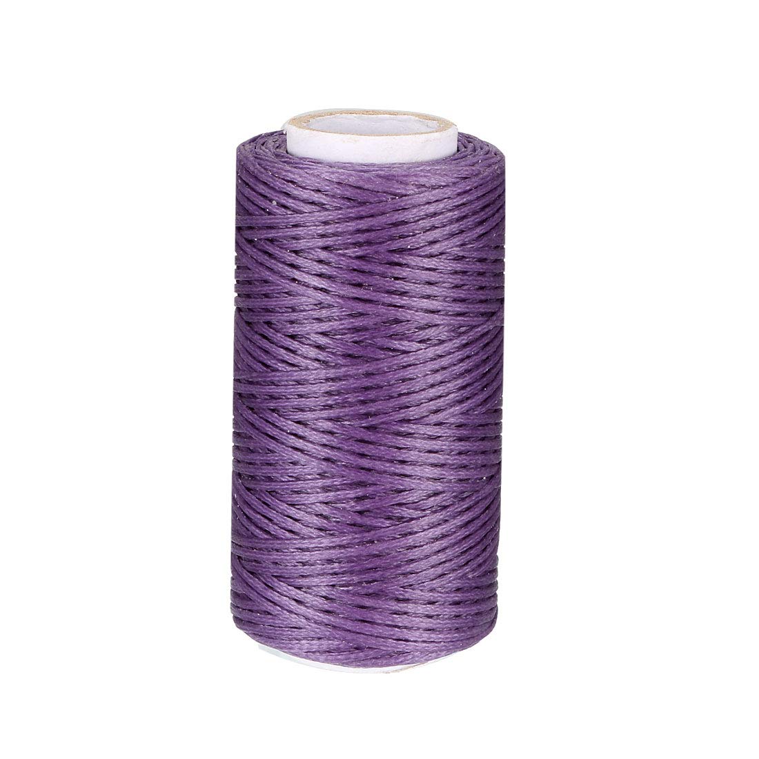 sourcing map Crafts 150D 1mm Leather Sewing Stitching Flat Waxed Thread String Cord (150D 1mm 50M, Dark Purple)