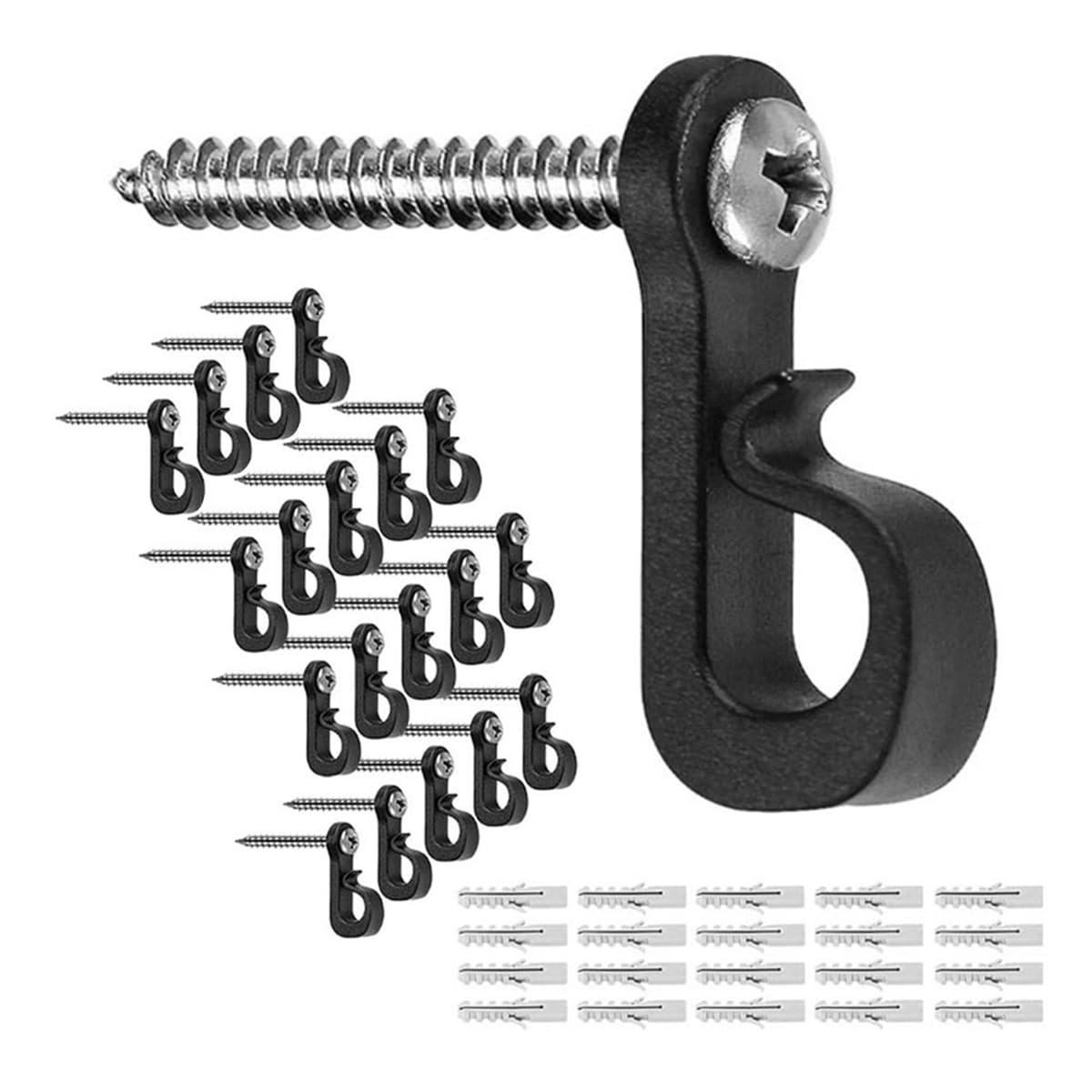 Hsthe Sea 20PCS Light Clips Hanger Hooks for Outdoor String Lights Screw Hooks for Hanging Christmas Light Light Wire and Led Fairy Led Light Clips